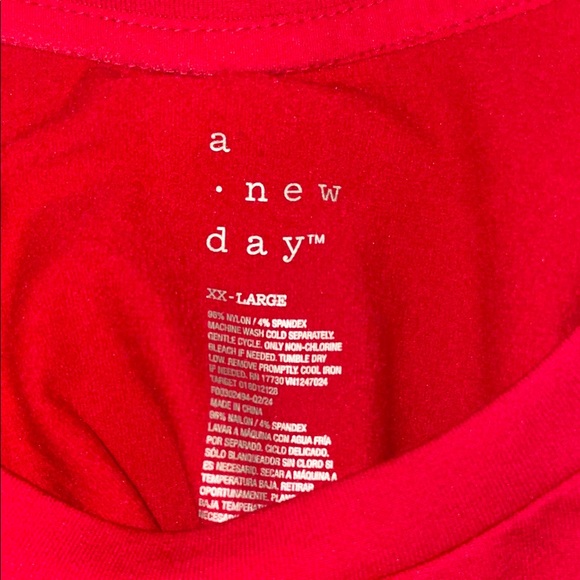 a new day Red Women's Cropped Baby Tee - Picture 4 of 4